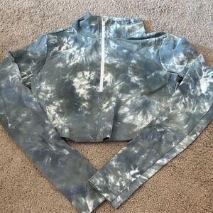 Women's Tie-Dye Long Sleeve Cropped Top